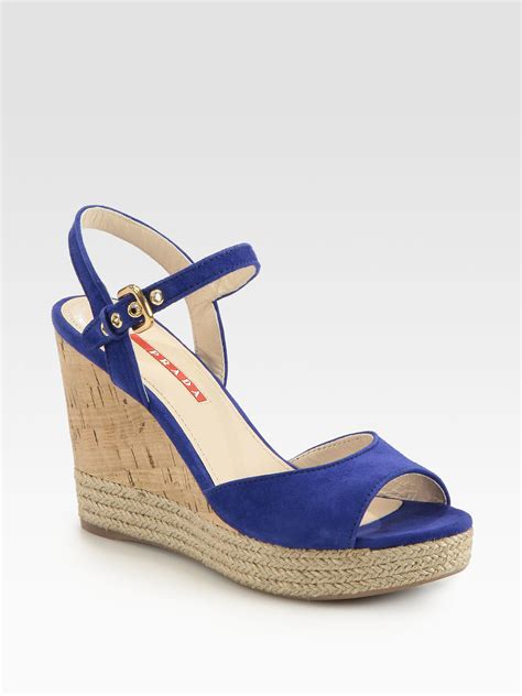 prada wedge sandals|designer prada flat sandals.